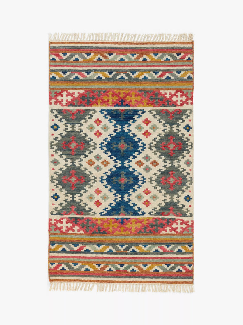 John Lewis Fusion Souk Kelim Flatweave Wool Rich Rug 180 x 120cm