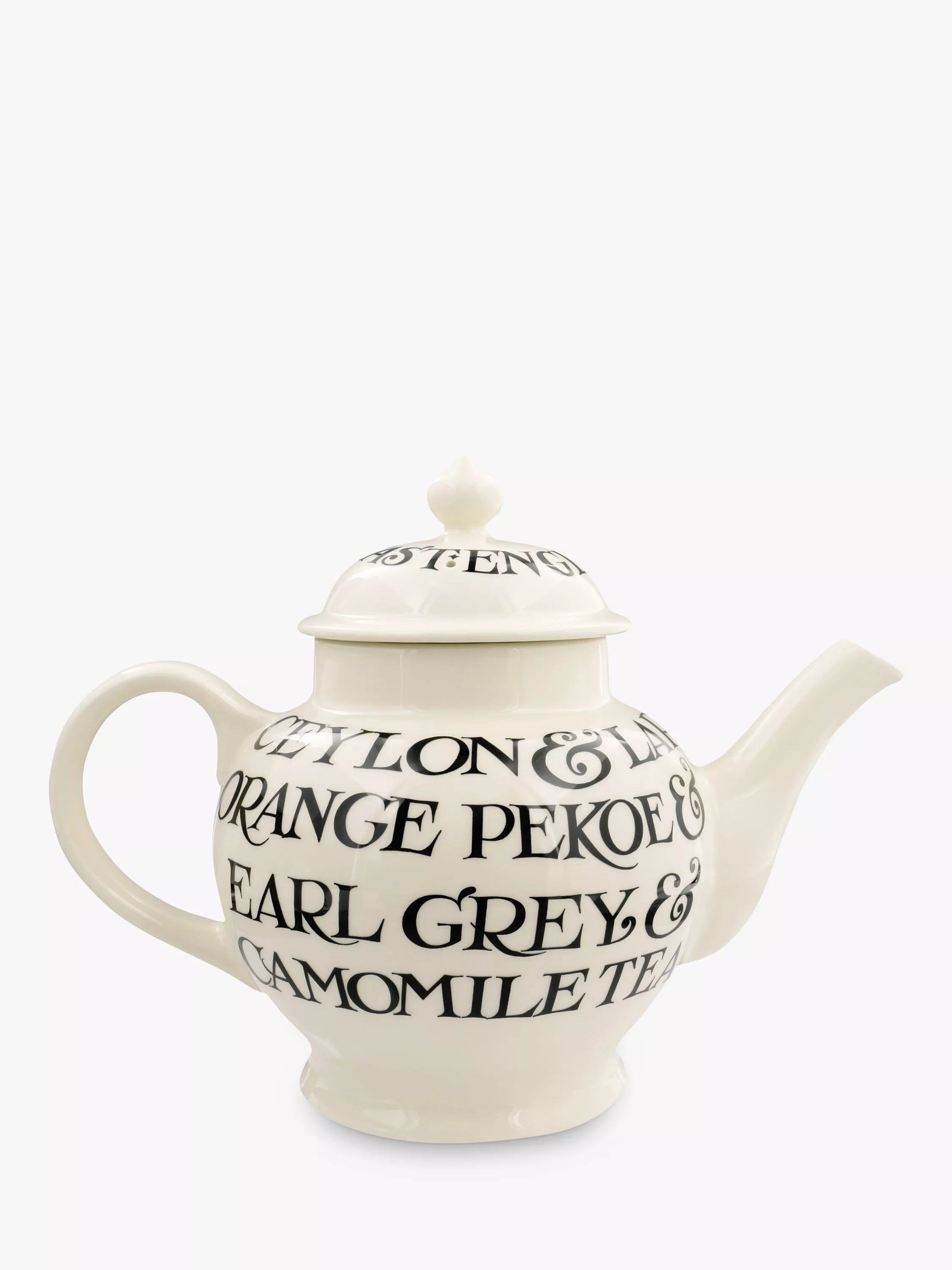 Emma Bridgewater Black Toast earthenware teapot 1.5L - British product