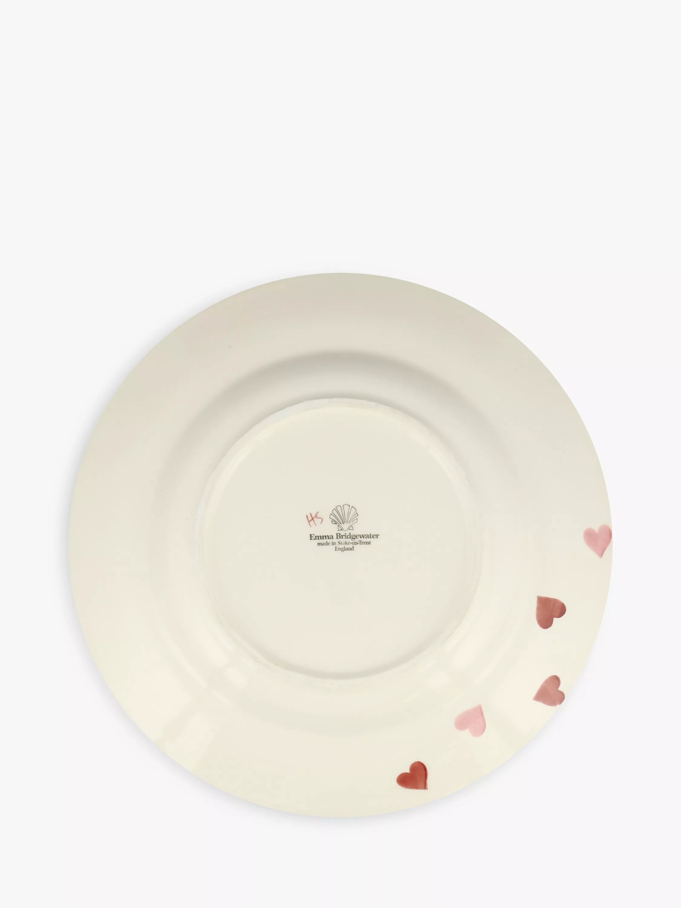 Emma Bridgewater pink hearts dinner plate 27cm, UK version