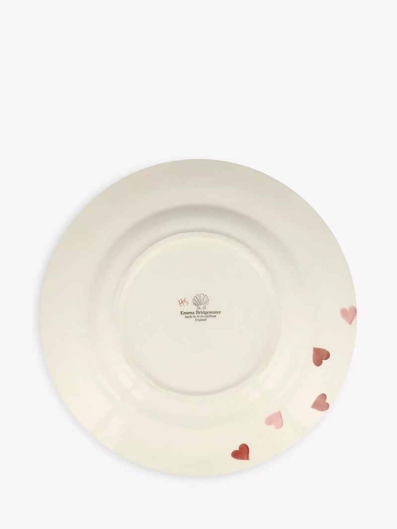 Emma Bridgewater pink hearts dinner plate 27cm, UK version