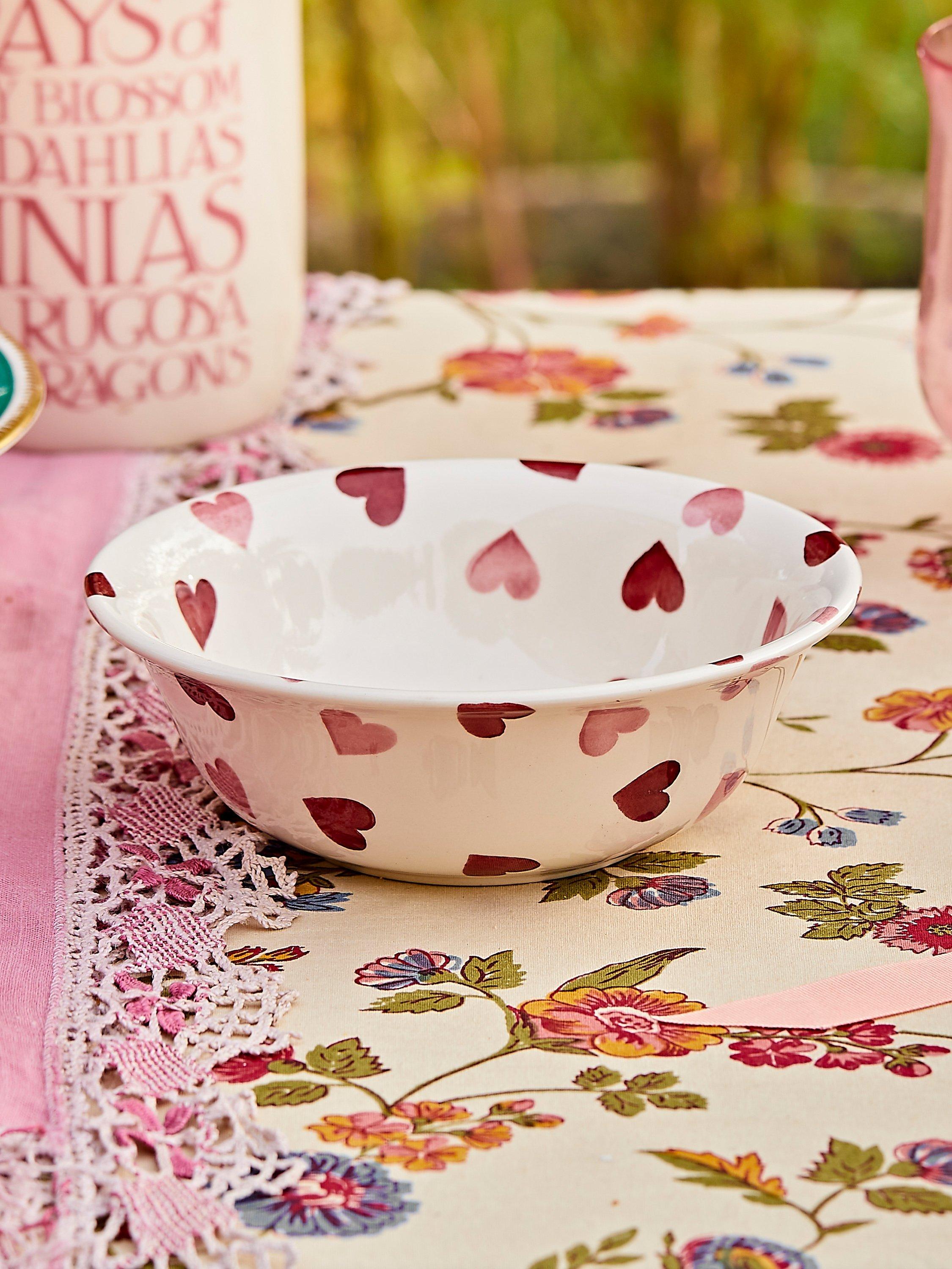 Emma Bridgewater Pink Hearts cereal bowl 16.9cm, UK version
