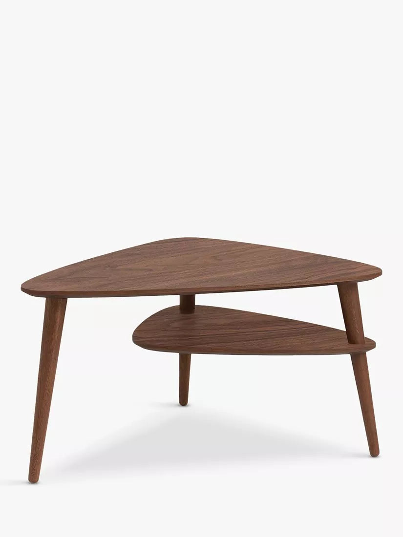 John Lewis Grayson coffee table with oak veneer and floating shelf, imported from the UK