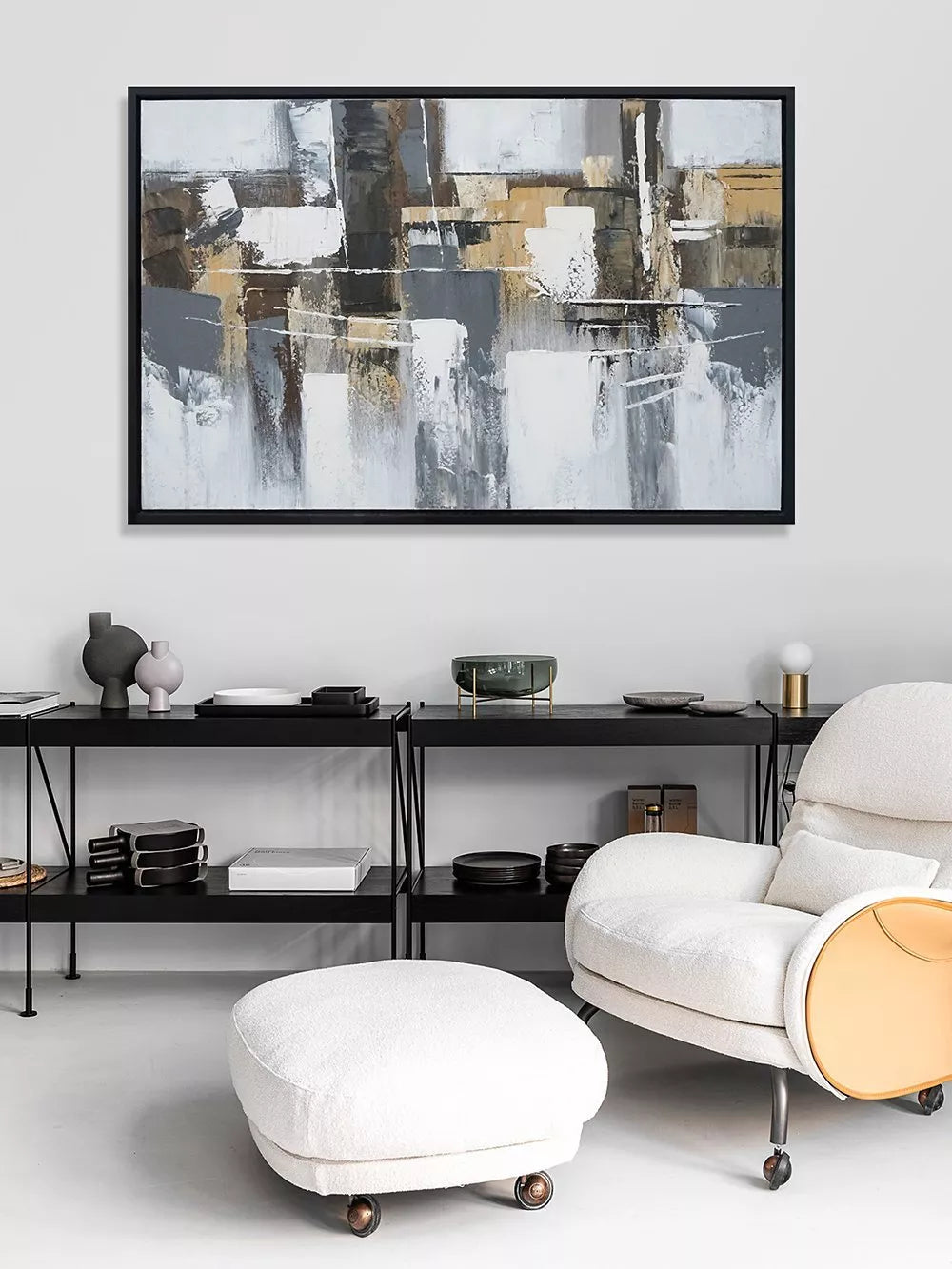 John Lewis Storm hand painted canvas 72x112cm (British brand)