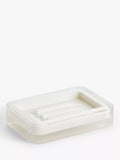 John Lewis Block Stripe Soap Dish - Grey