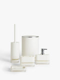 John Lewis Block Stripe pastel teal Soap Dish, UK version