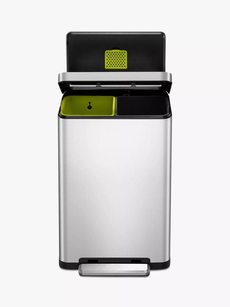 EKO X Cube Recycling Bin, 40L - Stainless Steel