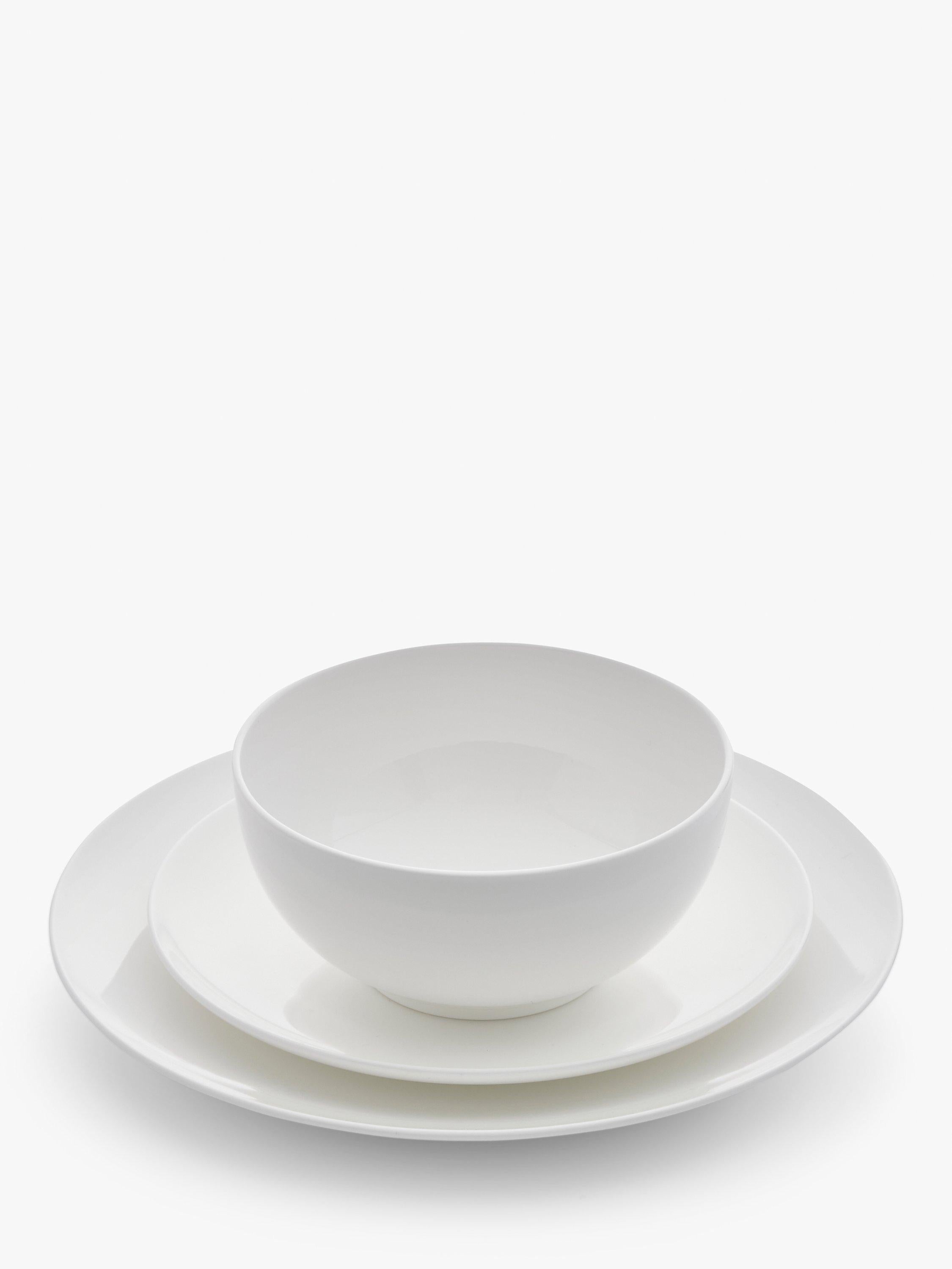 Royal Worcester bone china dinnerware set Serendipity White 12 piece - British product