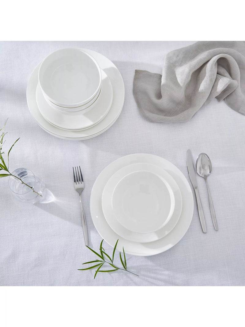 Royal Worcester bone china dinnerware set Serendipity White 12 piece - British product