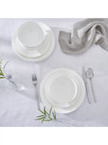 Royal Worcester bone china dinnerware set Serendipity White 12 piece - British product
