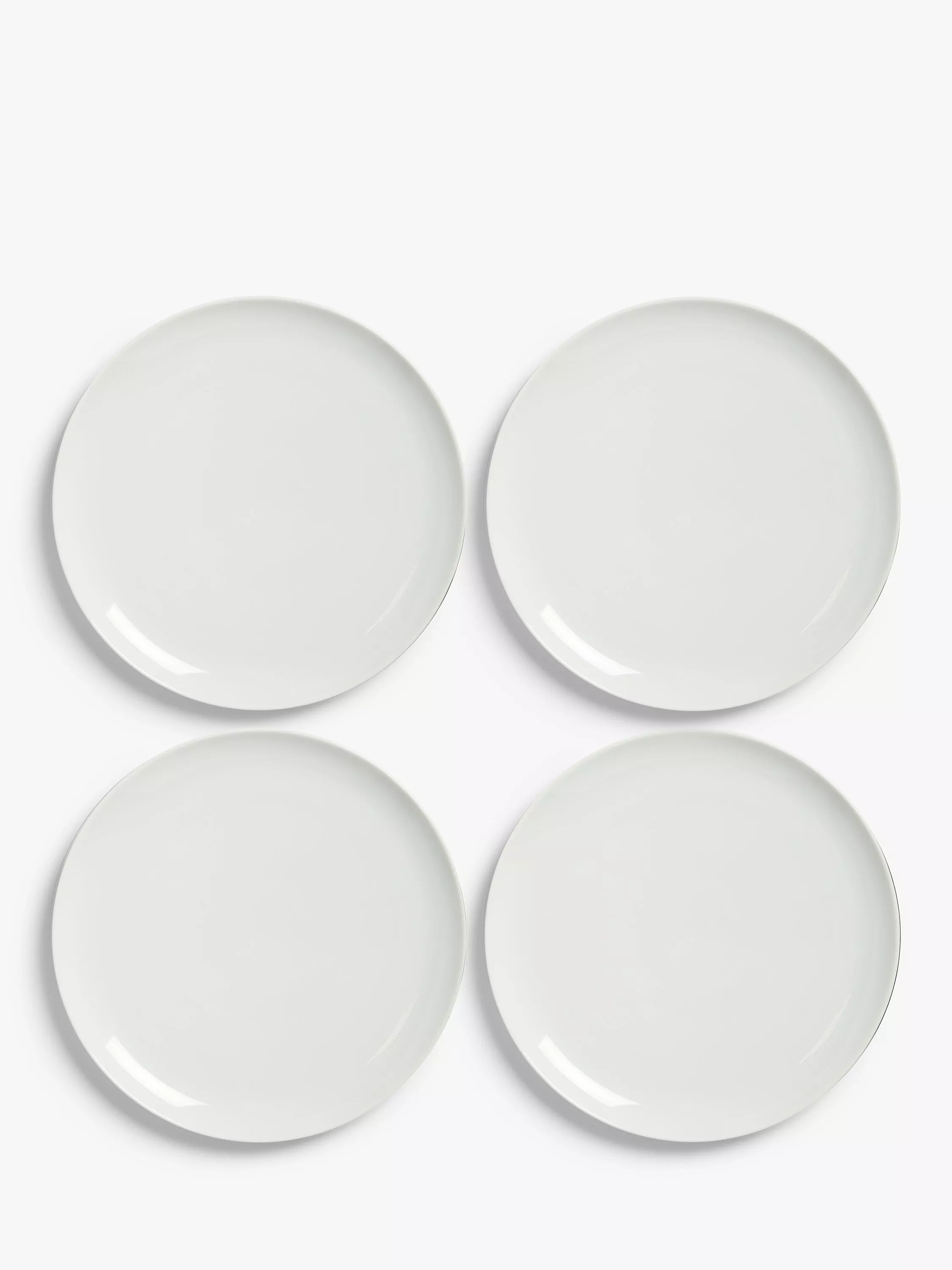 John Lewis porcelain coupe side plates 18cm set of 4, imported from the UK