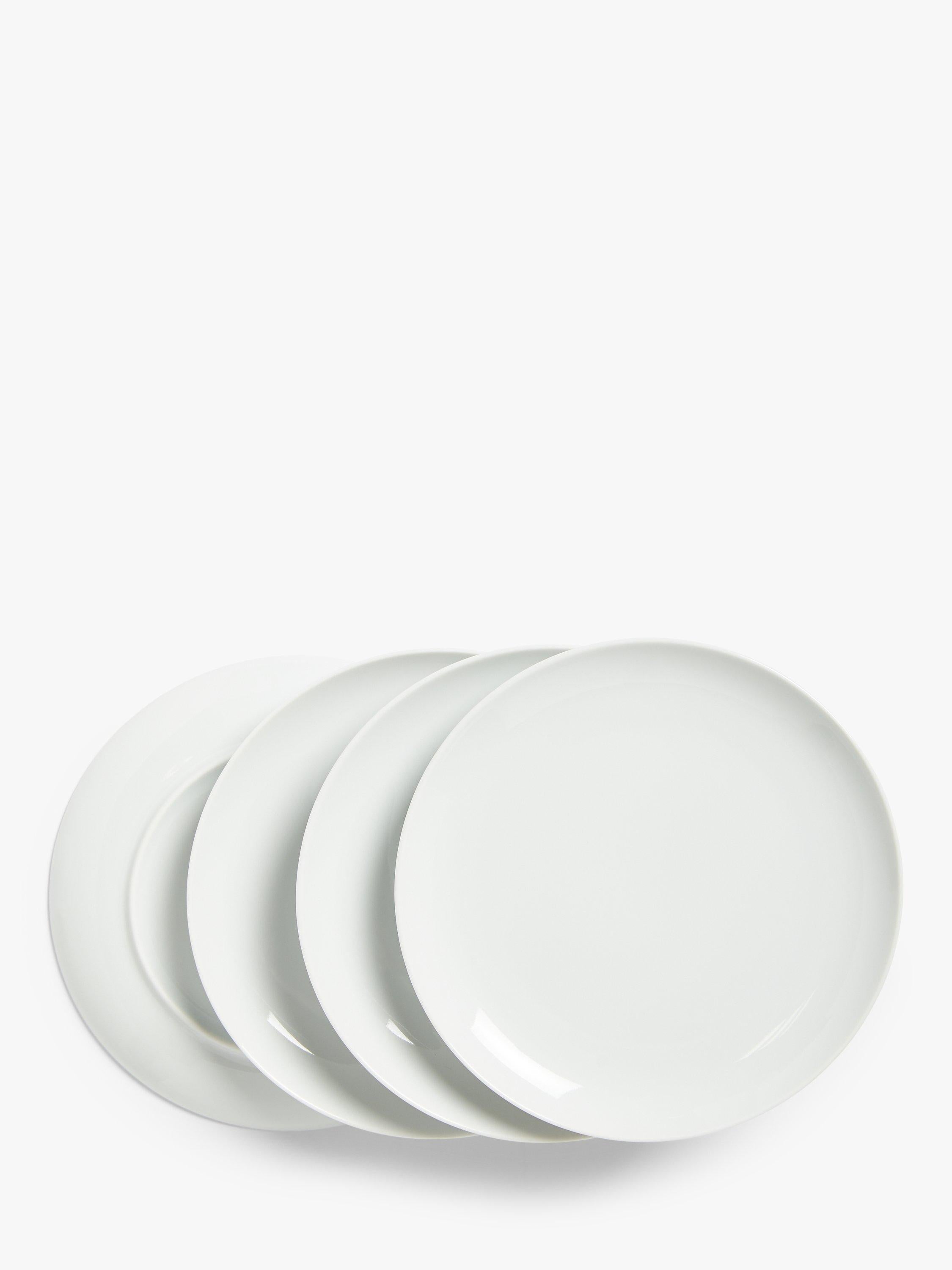 John Lewis porcelain coupe side plates 18cm set of 4, imported from the UK