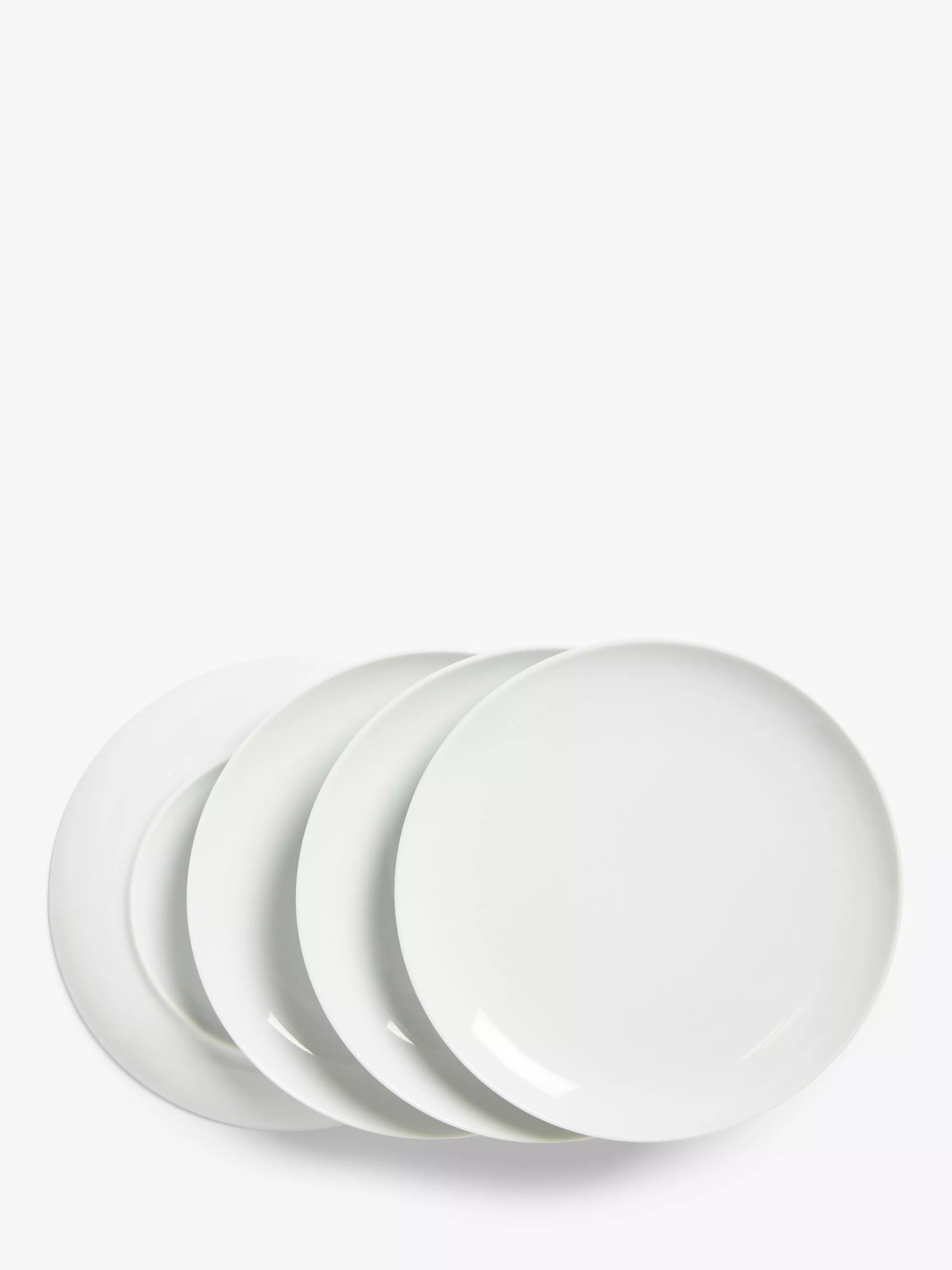 John Lewis porcelain coupe side plates 18cm set of 4, imported from the UK