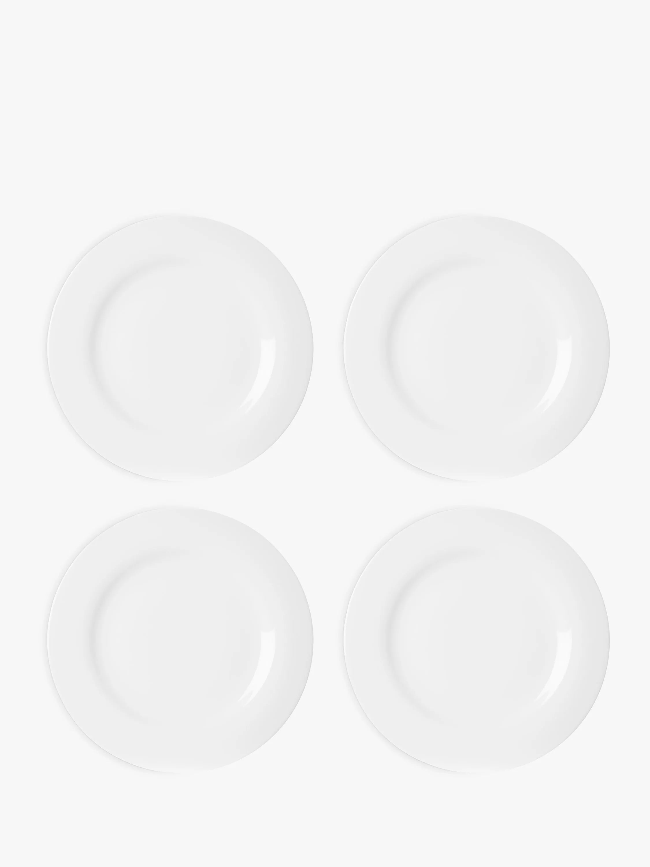 John Lewis Dine porcelain side plates set of 4 22cm white (British brand)