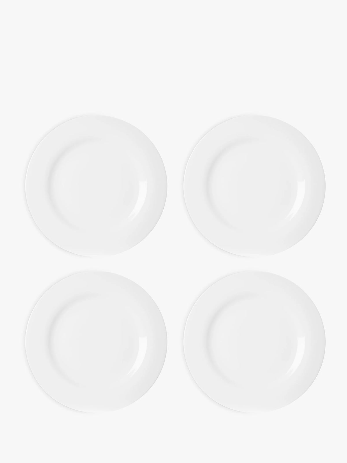 John Lewis Dine porcelain side plates set of 4 22cm white (British brand)
