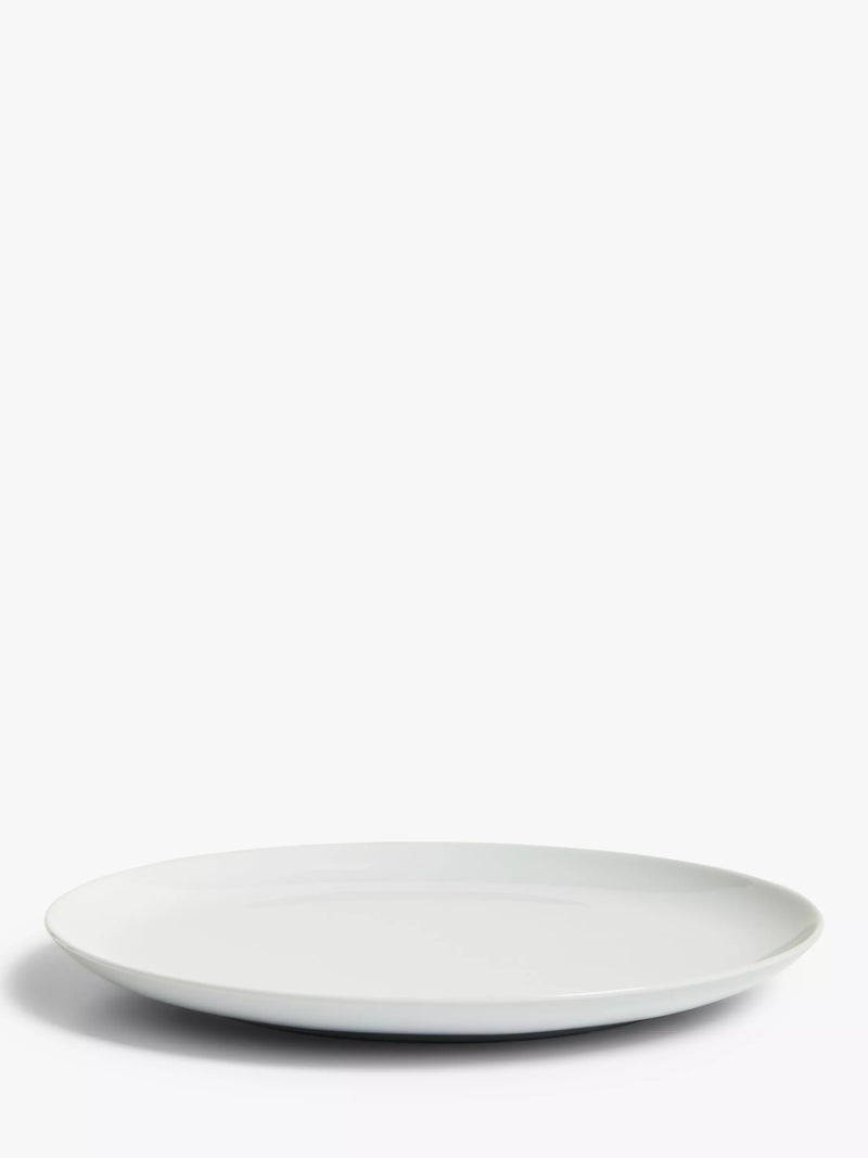 John Lewis Dine porcelain coupe dinner plates set of 4, 28cm white, imported from the UK