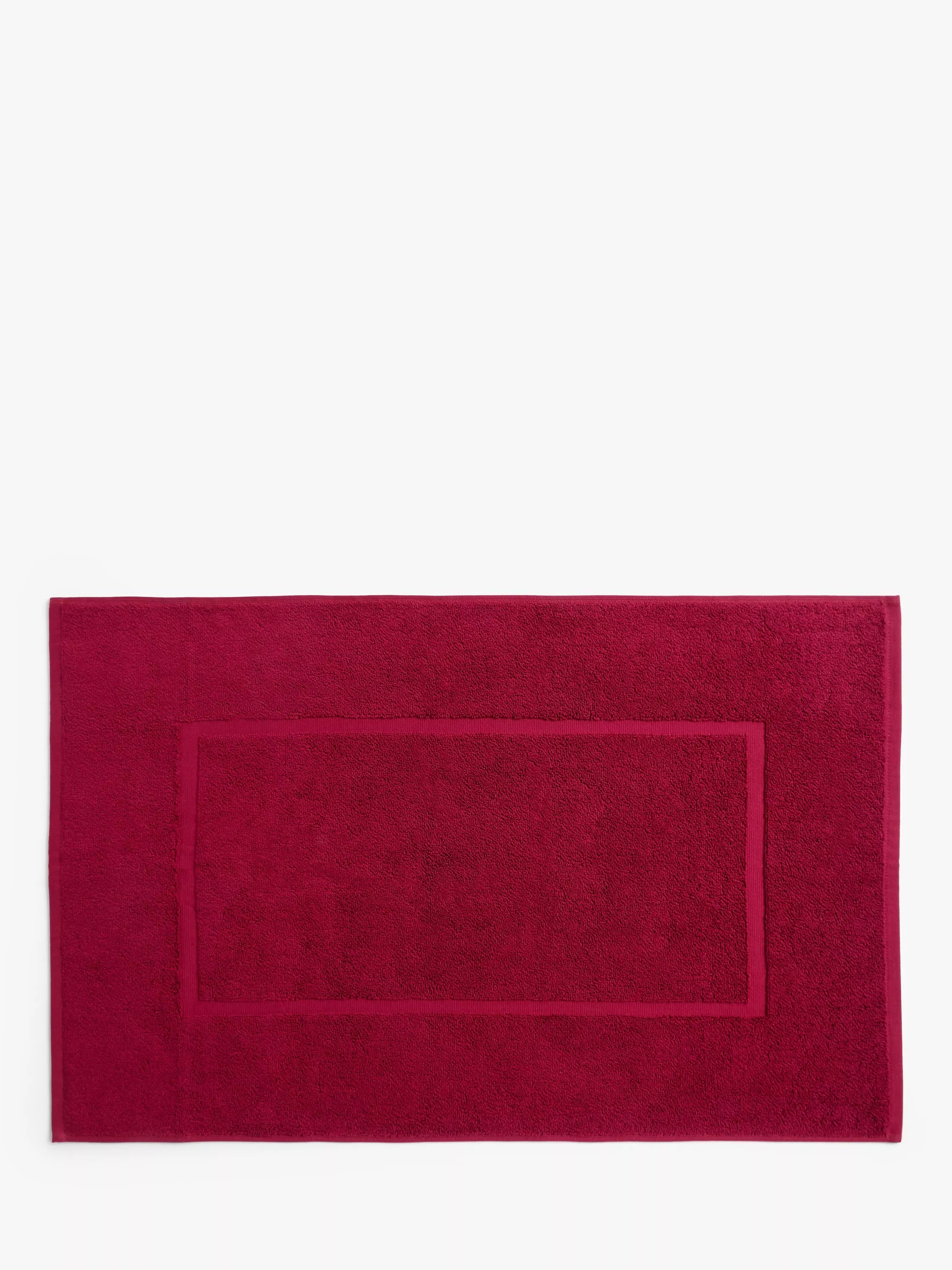 John Lewis Egyptian Cotton Bath Mat, Claret Red