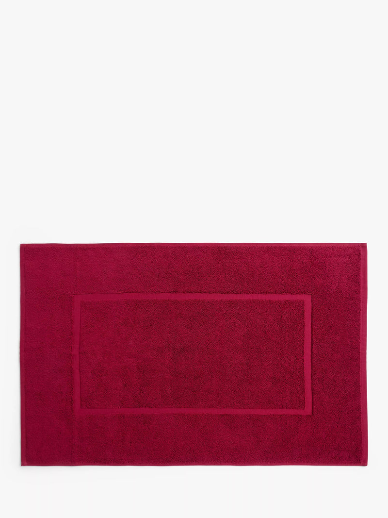 John Lewis Egyptian Cotton Bath Mat, Claret Red
