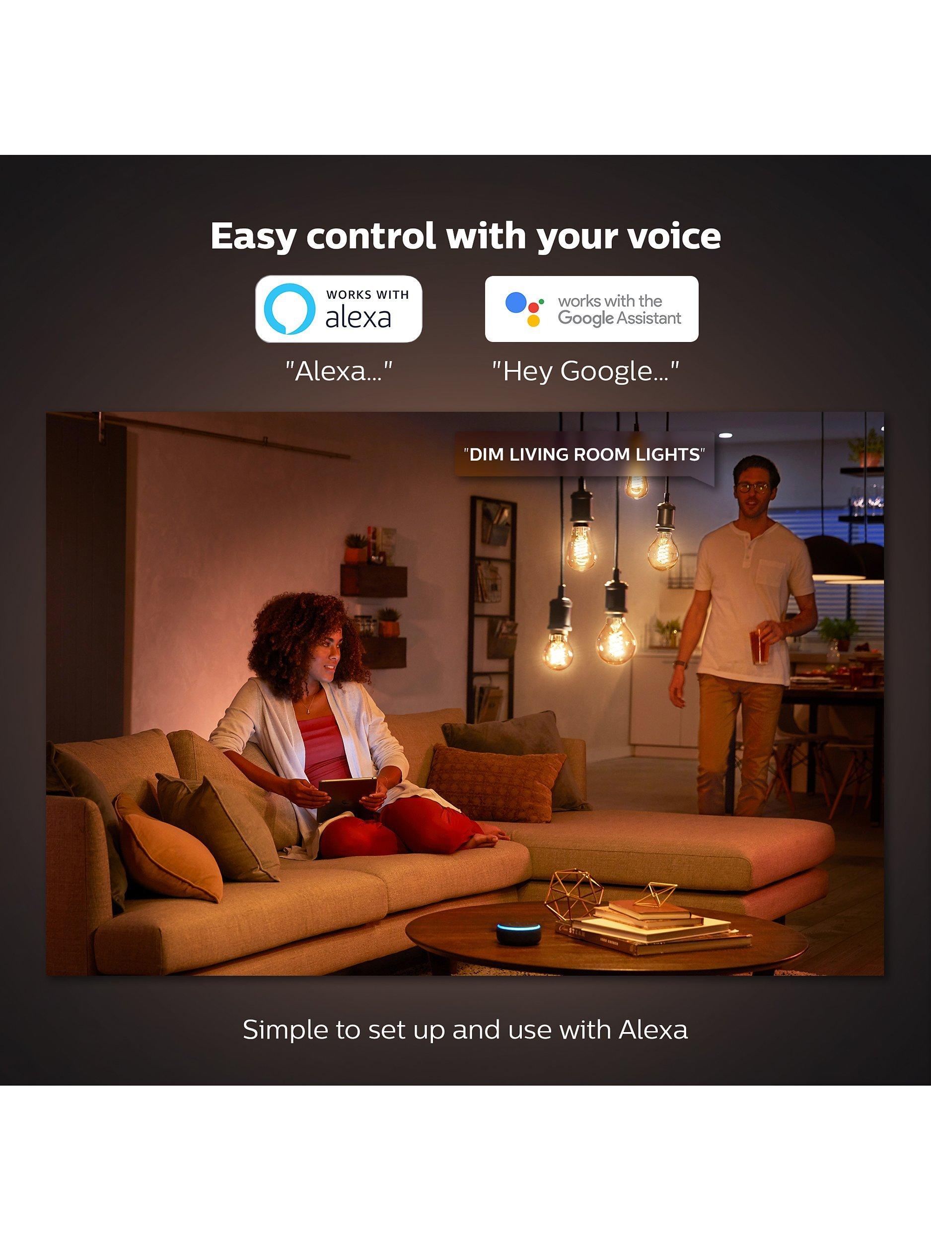 Philips Hue smart LED classic filament bulb E27 7W, UK version
