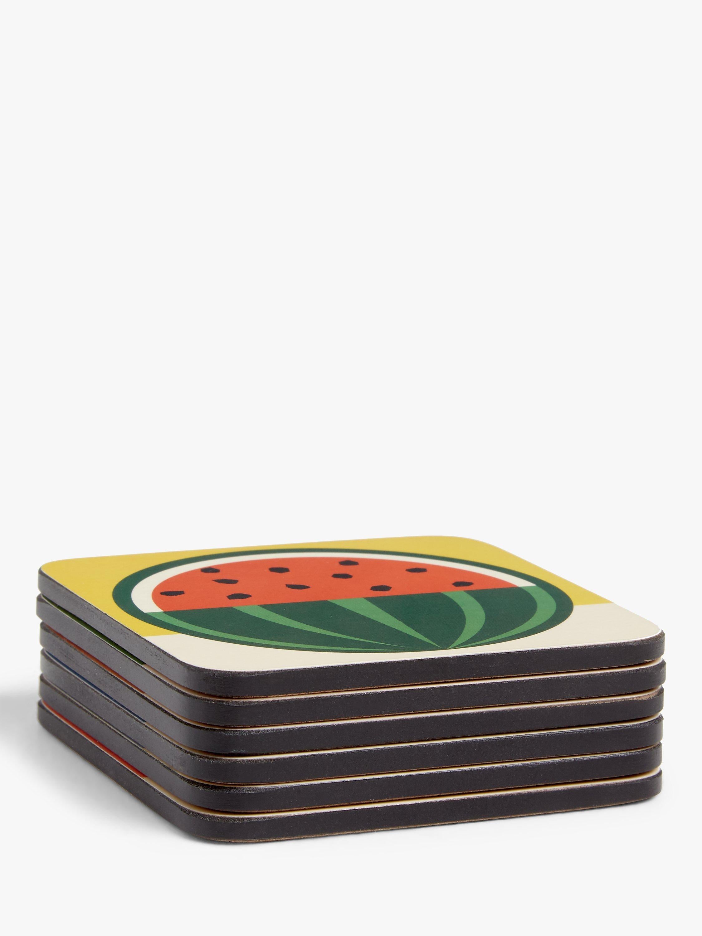 EAST END PRINTS fruit coasters set of 6, UK version