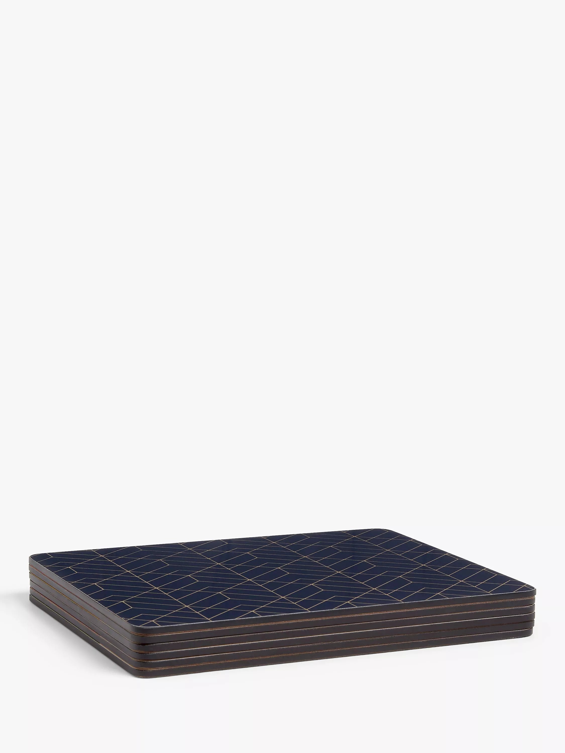 John Lewis Deco placemats set of 6 navy gold (British brand)