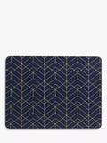John Lewis Deco placemats set of 6 navy gold (British brand)