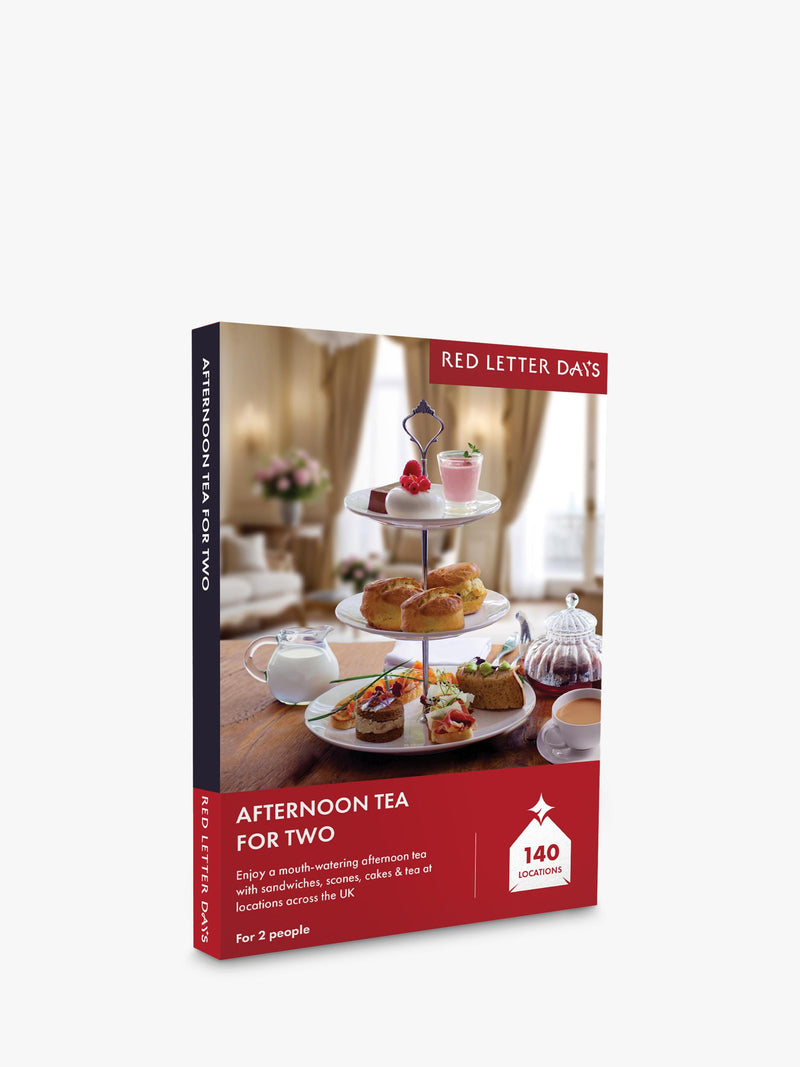 Red Letter Days Tea for Two gift voucher, imported from the UK