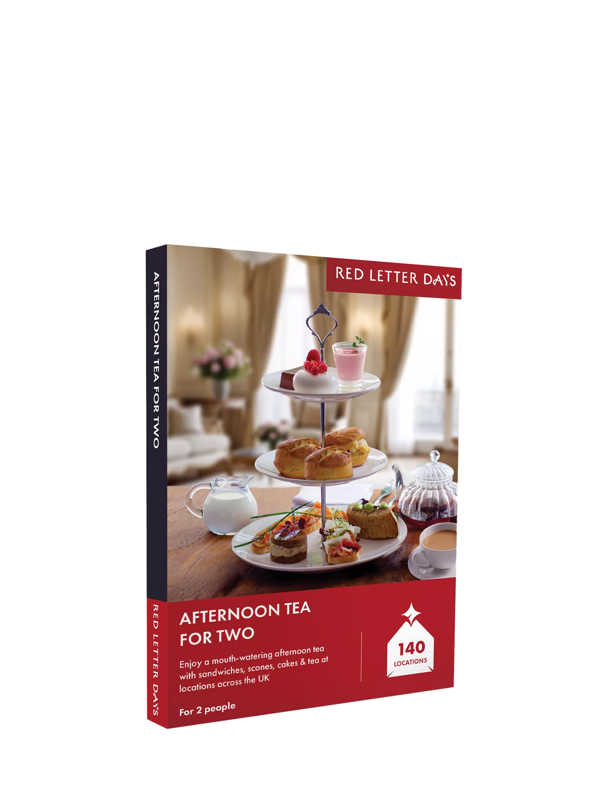 Red Letter Days Tea for Two gift voucher, imported from the UK