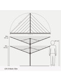 Brabantia Lift-O-Matic rotary dryer 50m - British product