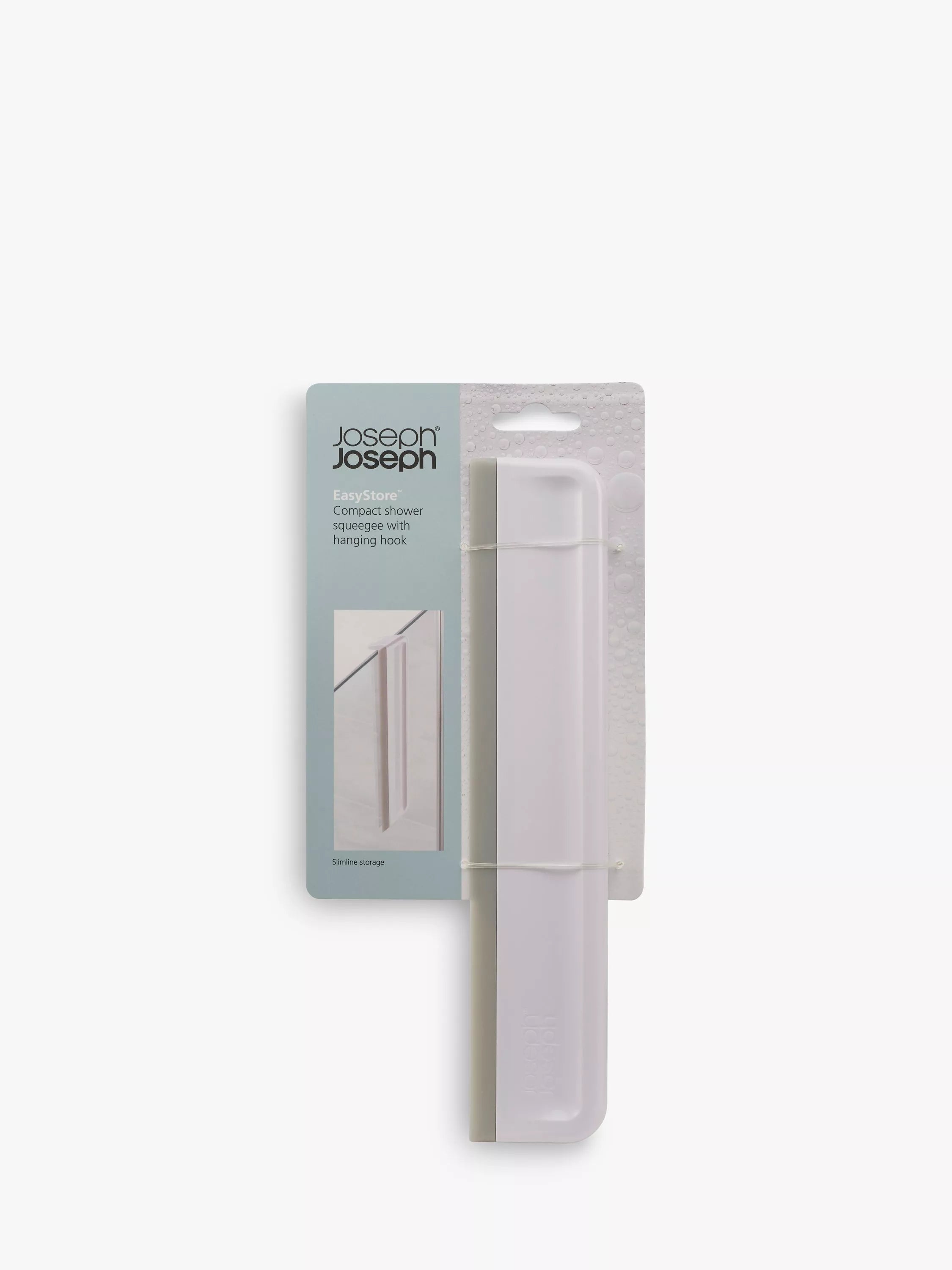 Joseph Joseph compact squeegee with silicone blade and hanging hook, UK version
