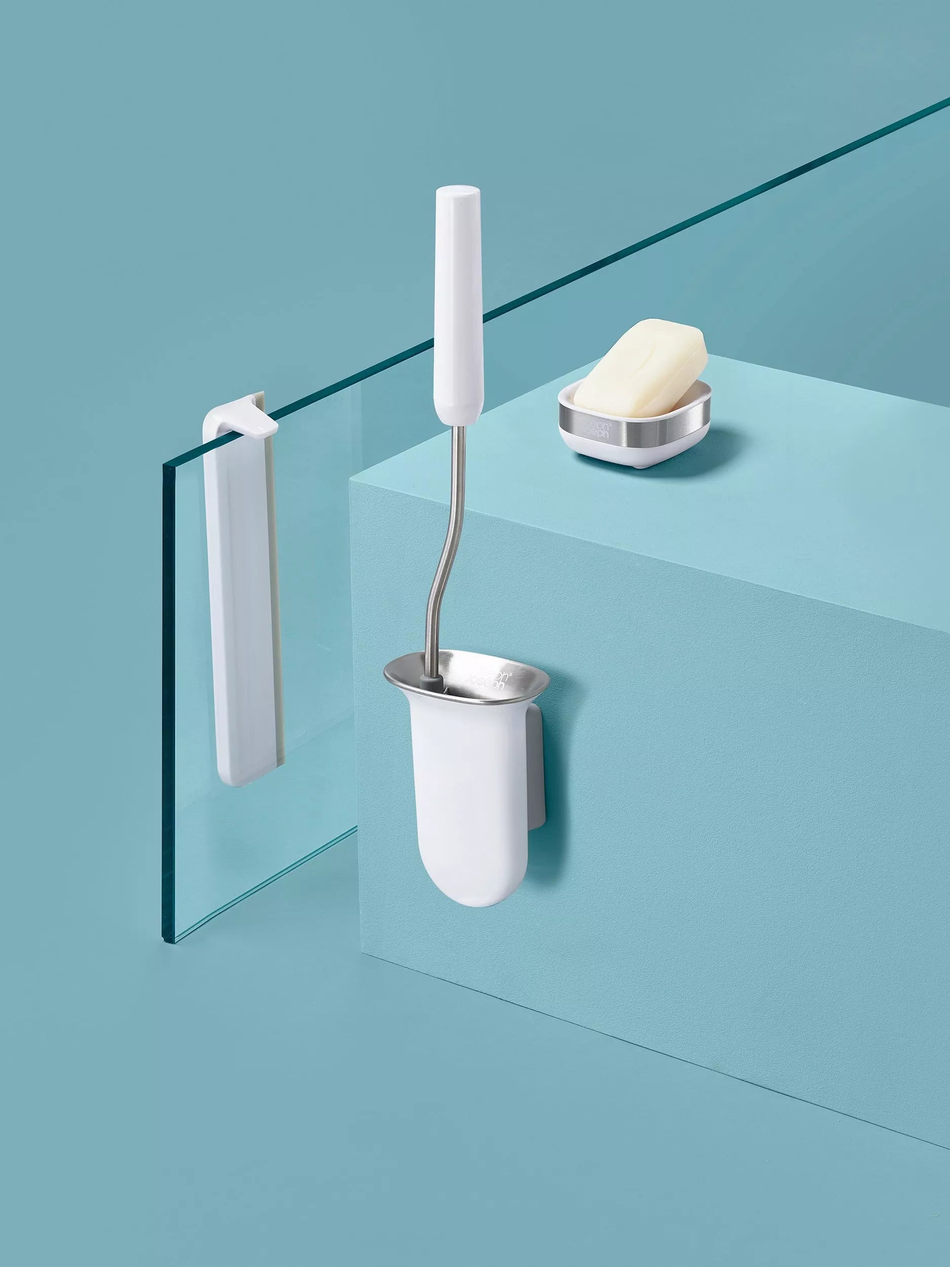 Joseph Joseph compact squeegee with silicone blade and hanging hook, UK version