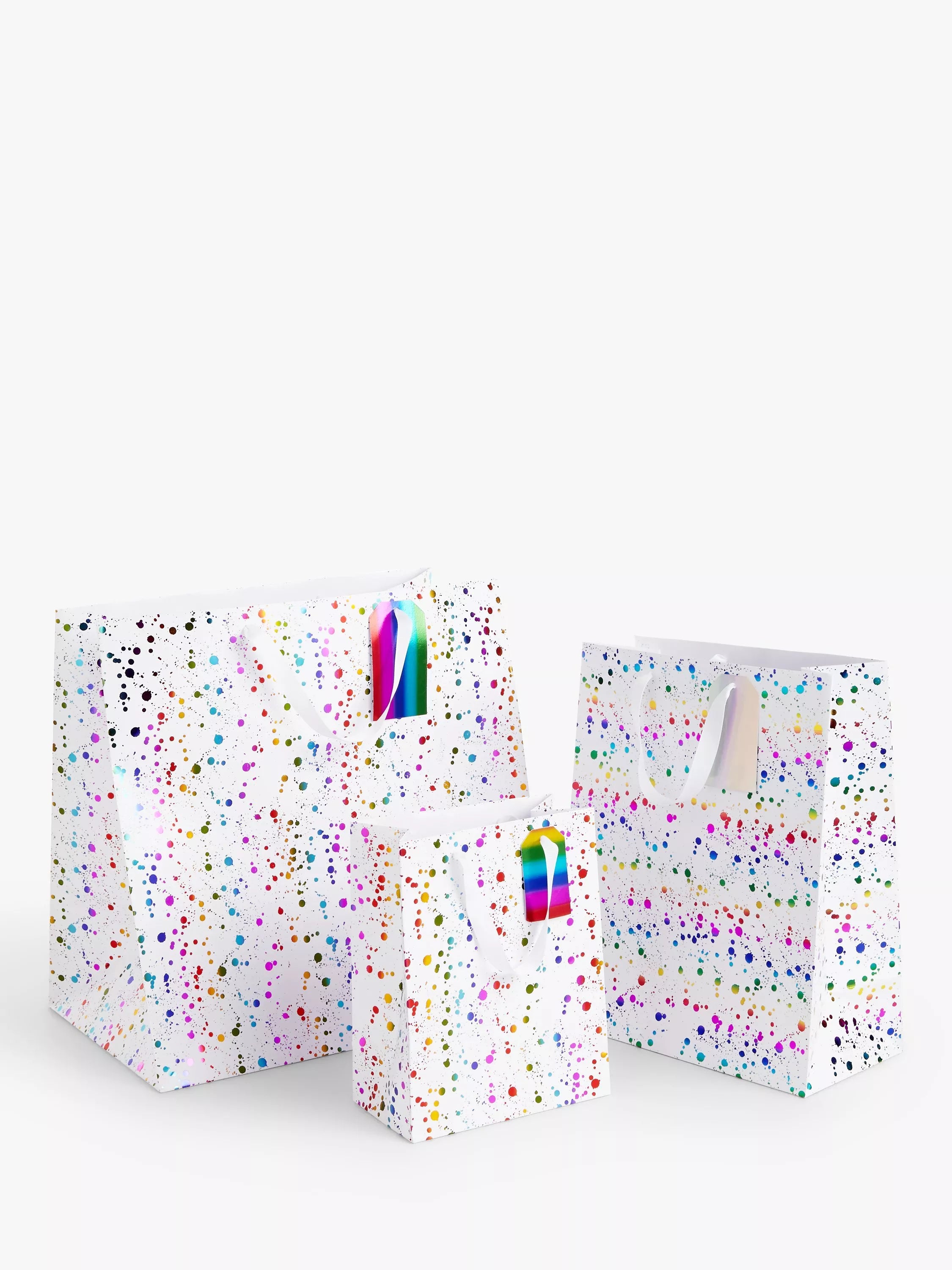 John Lewis Rainbow Splatter gift bag medium - British product