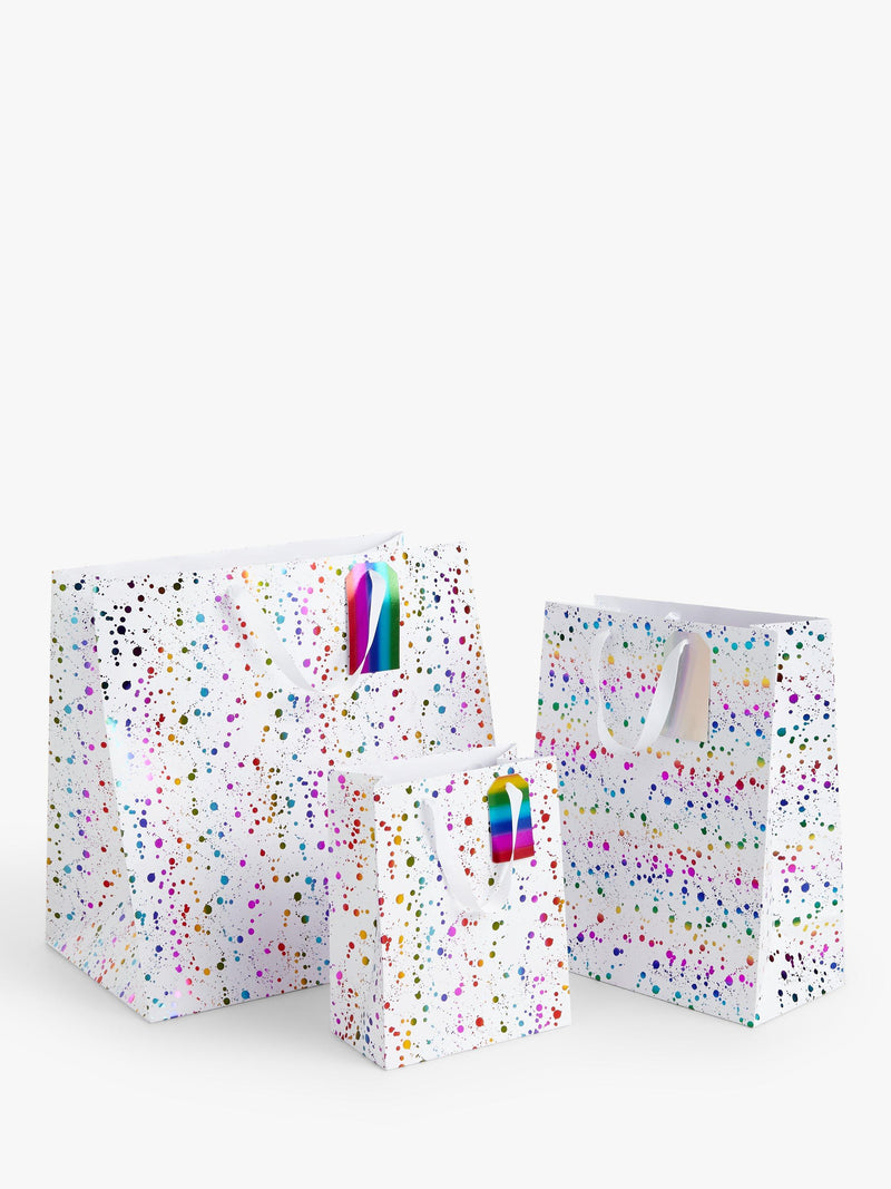 John Lewis Rainbow Splatter gift bag medium - British product