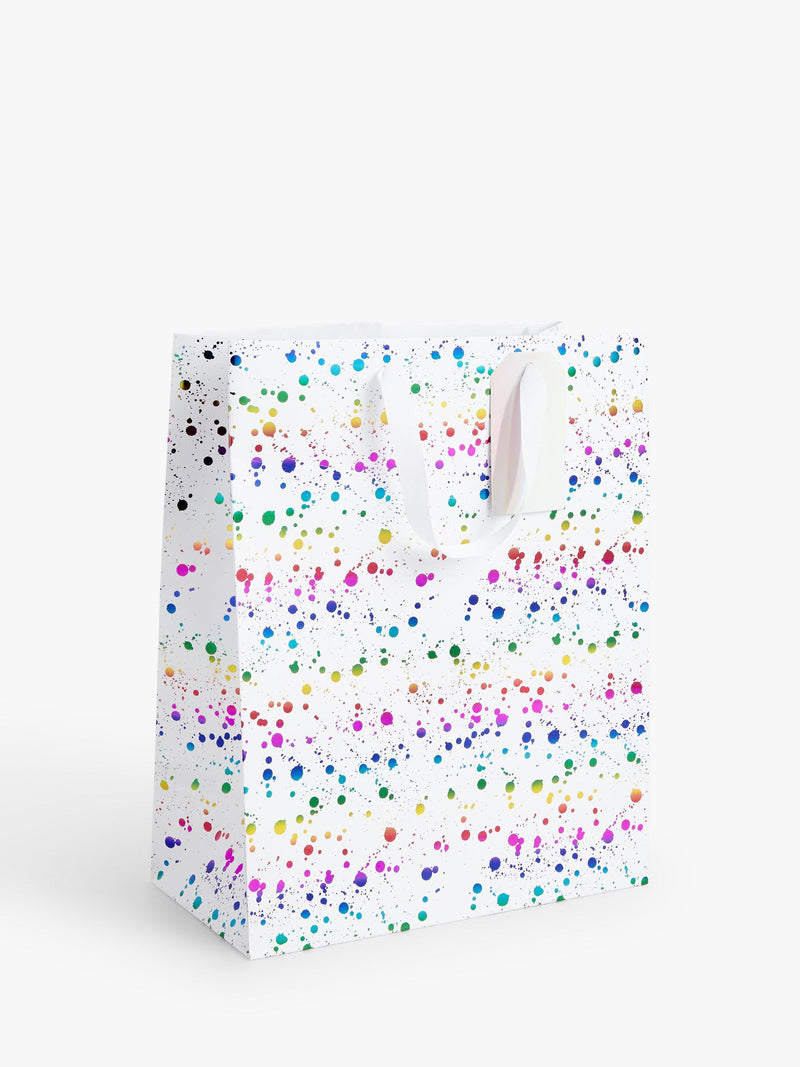 John Lewis Rainbow Splatter gift bag medium - British product