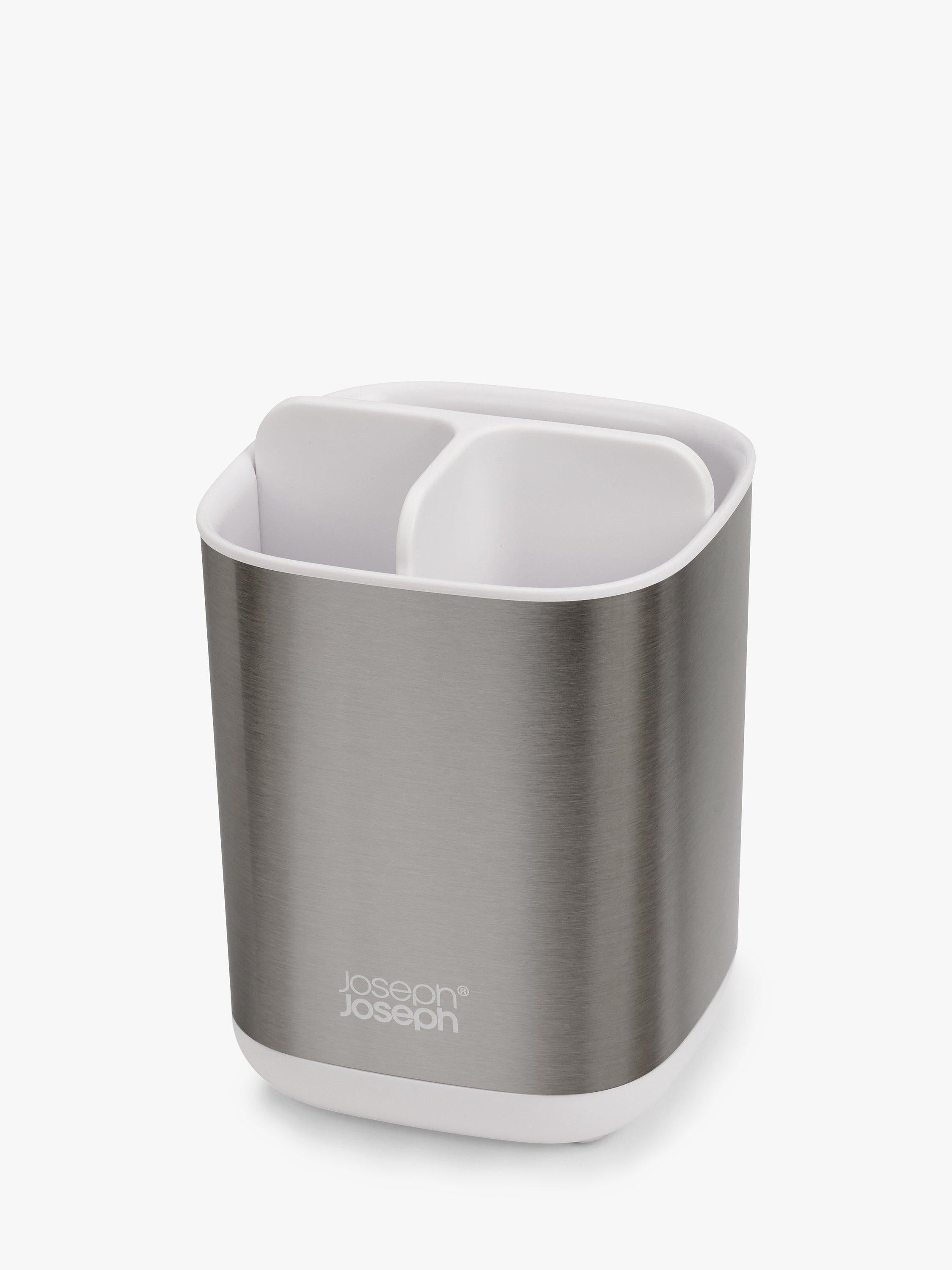 Joseph Joseph stainless steel toothbrush holder with ventilation holes, UK version