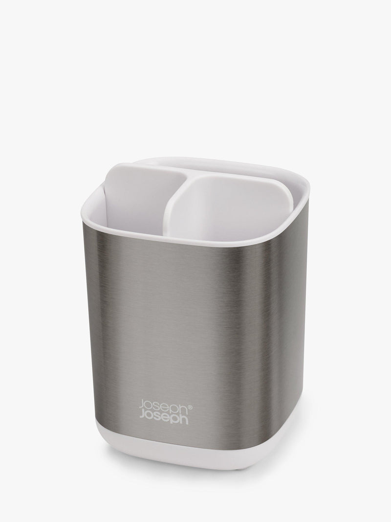 Joseph Joseph stainless steel toothbrush holder with ventilation holes, UK version