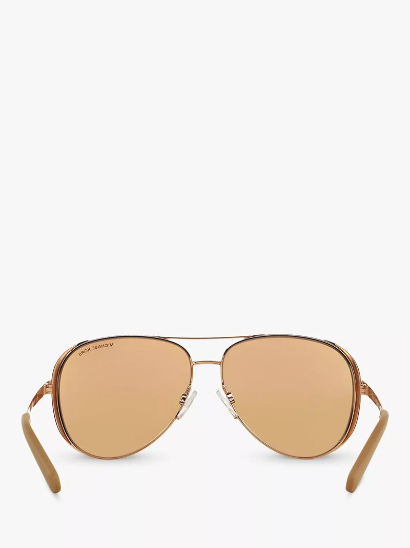 Michael Kors aviator sunglasses gold mirror pink 59mm (British brand)