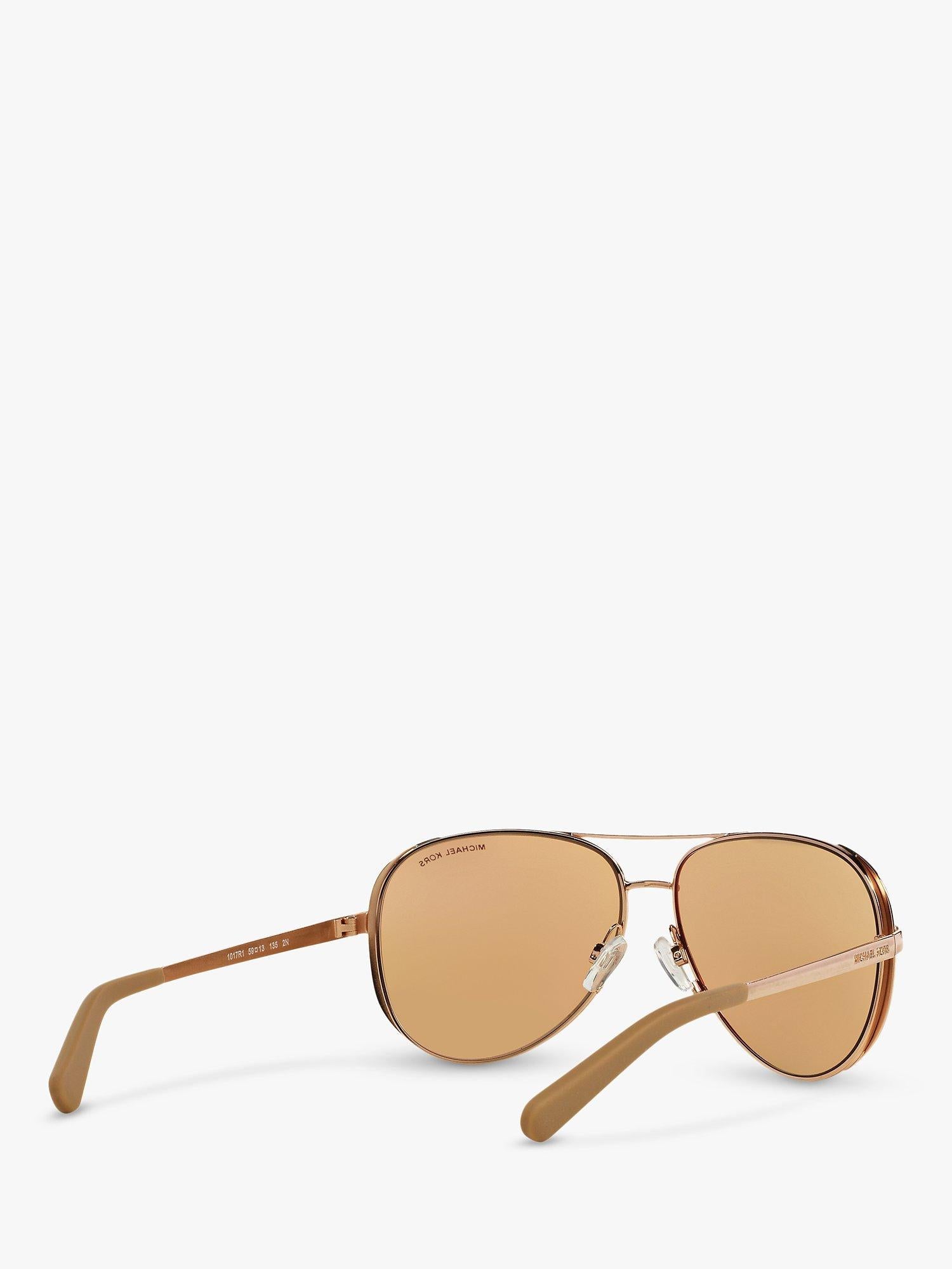 Michael Kors aviator sunglasses gold mirror pink 59mm (British brand)