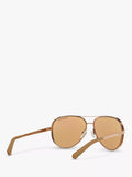 Michael Kors aviator sunglasses gold mirror pink 59mm (British brand)