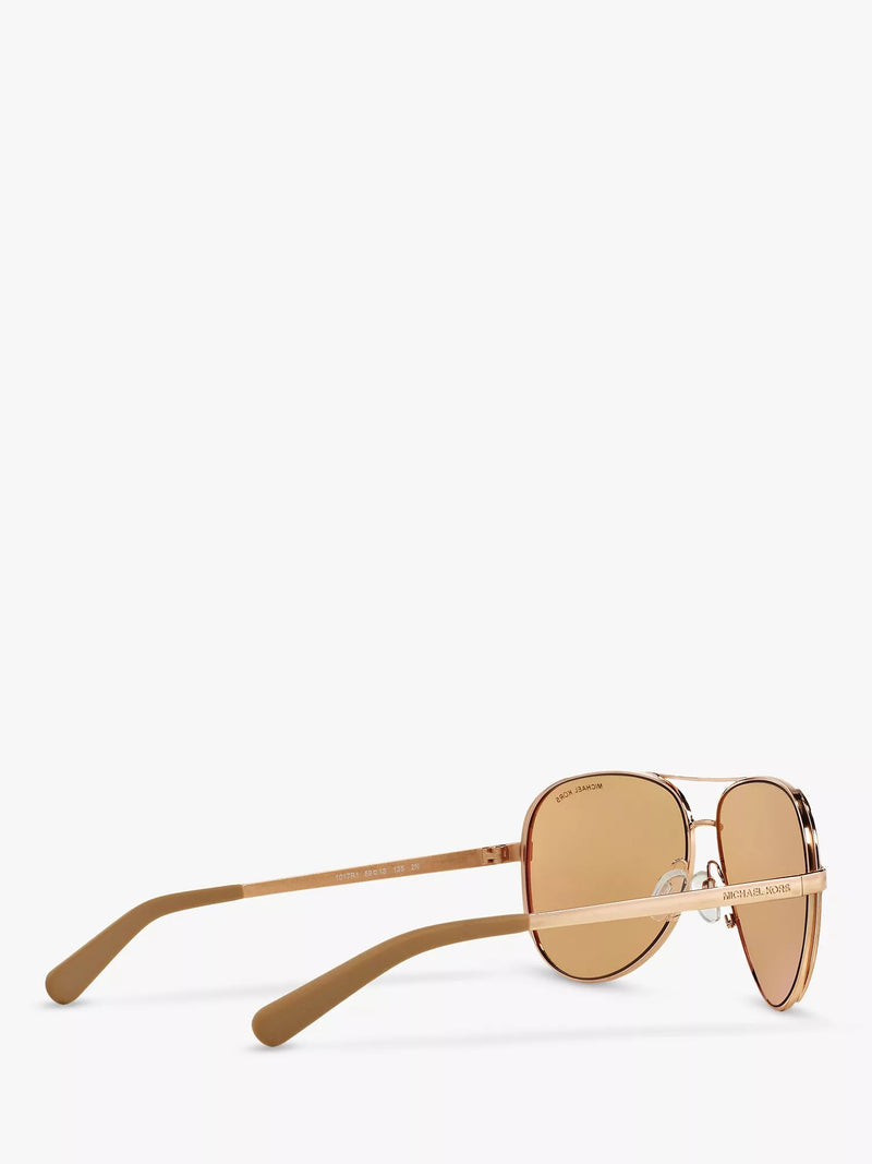 Michael Kors aviator sunglasses gold mirror pink 59mm (British brand)