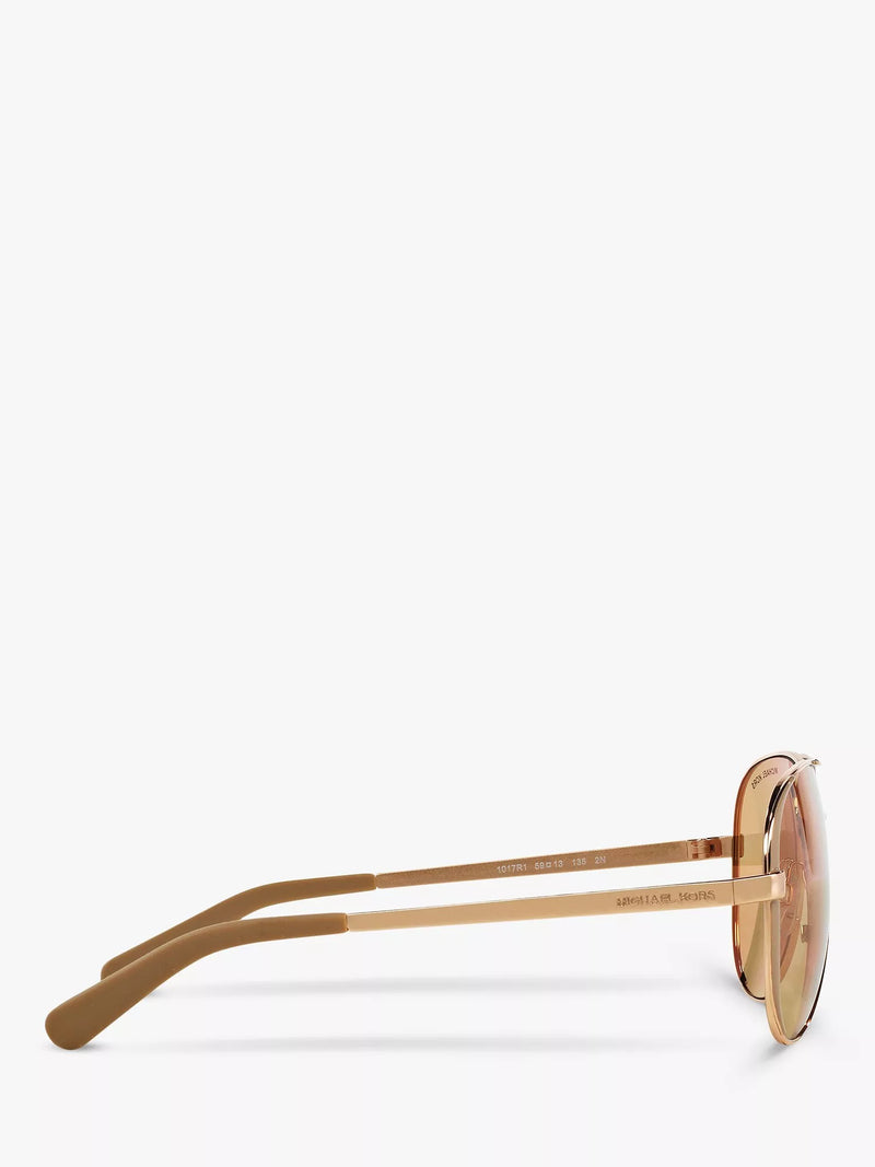 Michael Kors aviator sunglasses gold mirror pink 59mm (British brand)