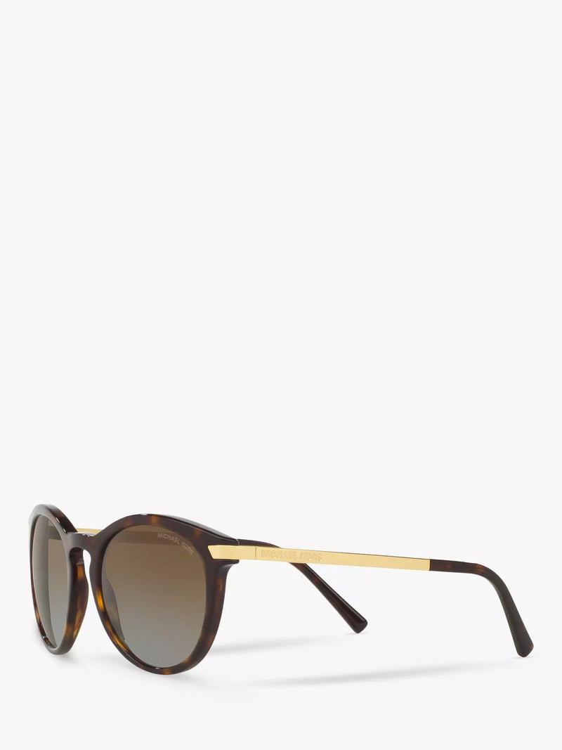 Michael Kors women's polarised round sunglasses tortoise brown gradient, UK version