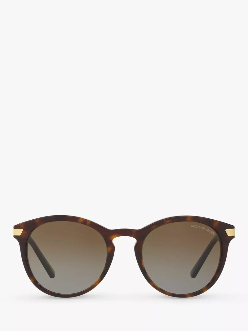 Michael Kors women's polarised round sunglasses tortoise brown gradient, UK version