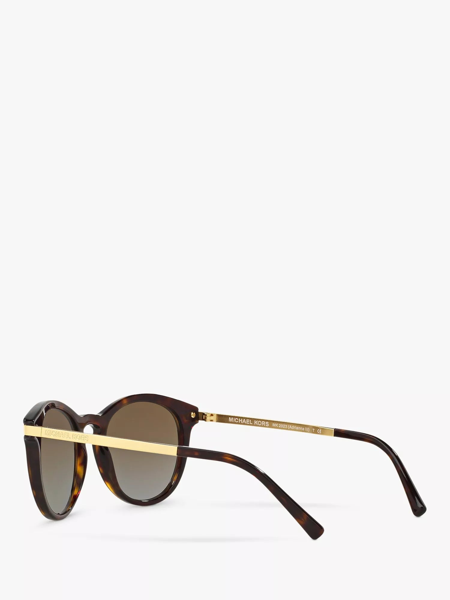 Michael Kors women's polarised round sunglasses tortoise brown gradient, UK version