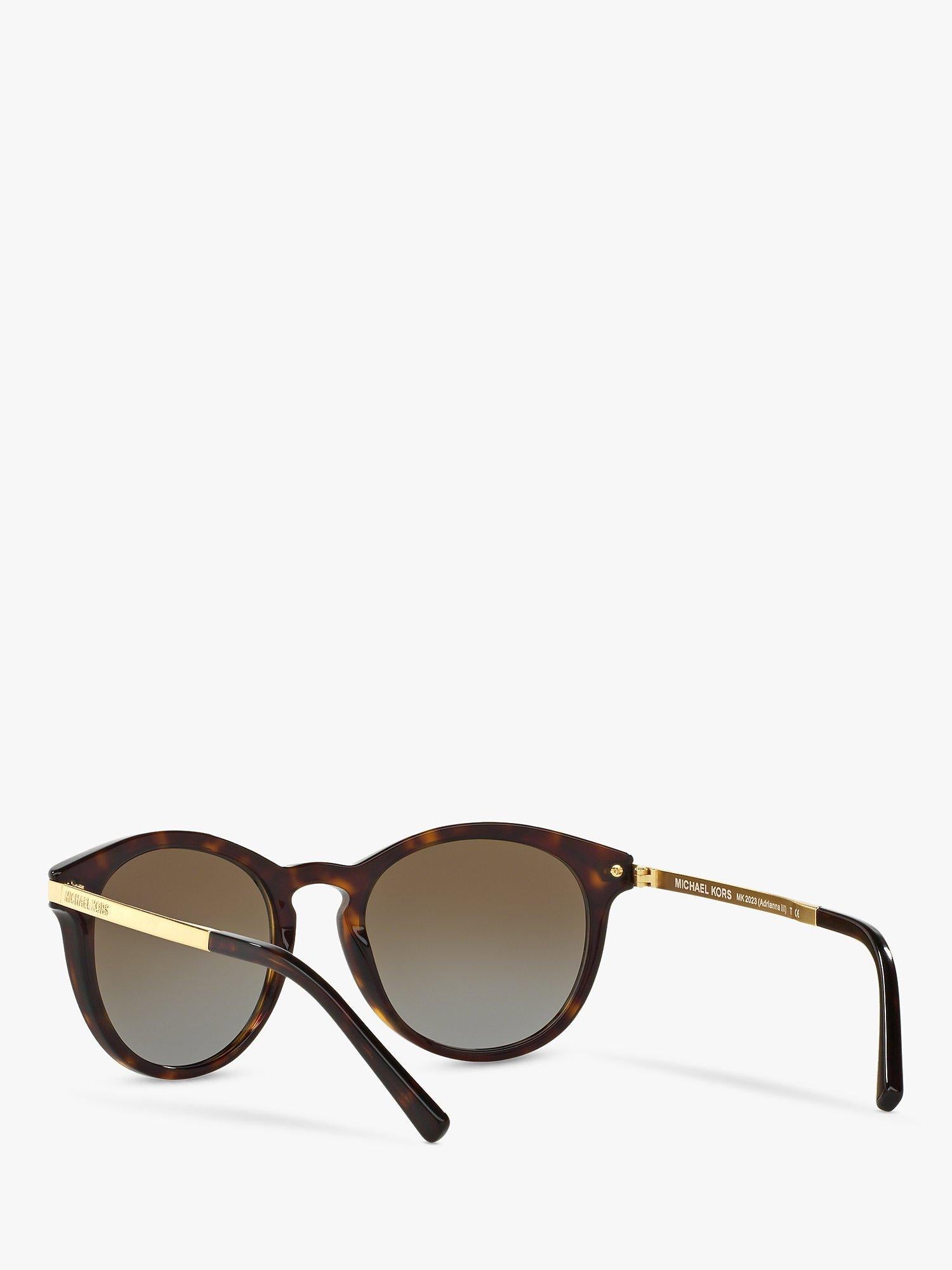 Michael Kors women's polarised round sunglasses tortoise brown gradient, UK version