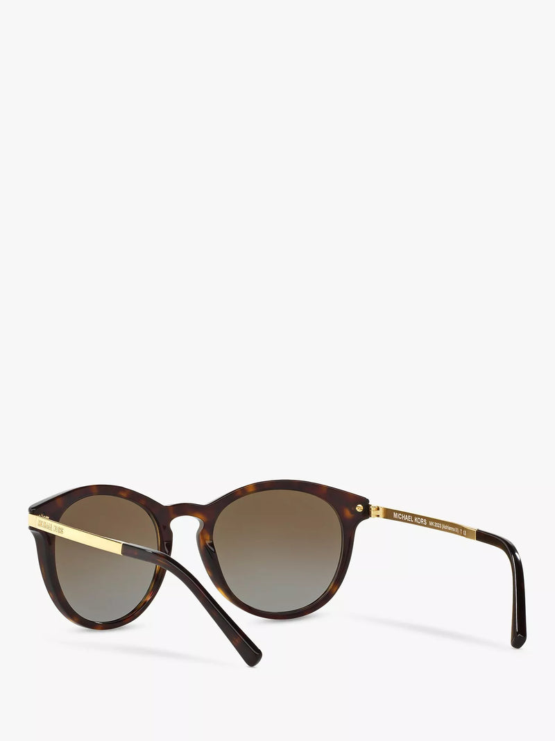 Michael Kors women's polarised round sunglasses tortoise brown gradient, UK version