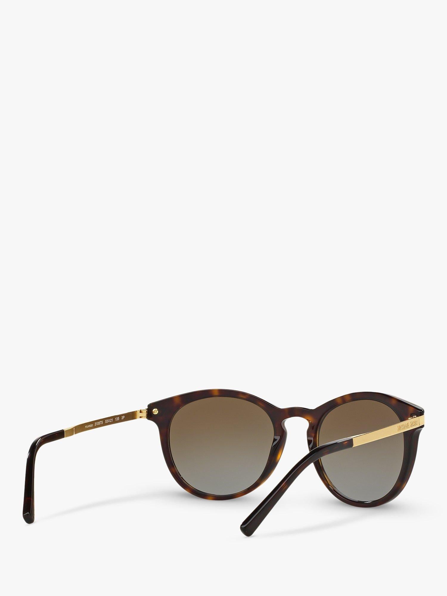 Michael Kors women's polarised round sunglasses tortoise brown gradient, UK version