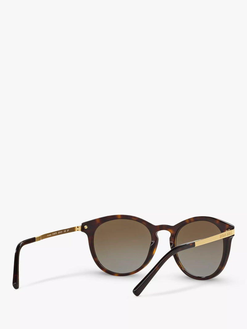 Michael Kors women's polarised round sunglasses tortoise brown gradient, UK version
