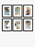 John Lewis abstract print set of 6 43.5x33.5cm, imported from the UK