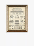 John Lewis vintage architecture framed prints set 4, imported from the UK
