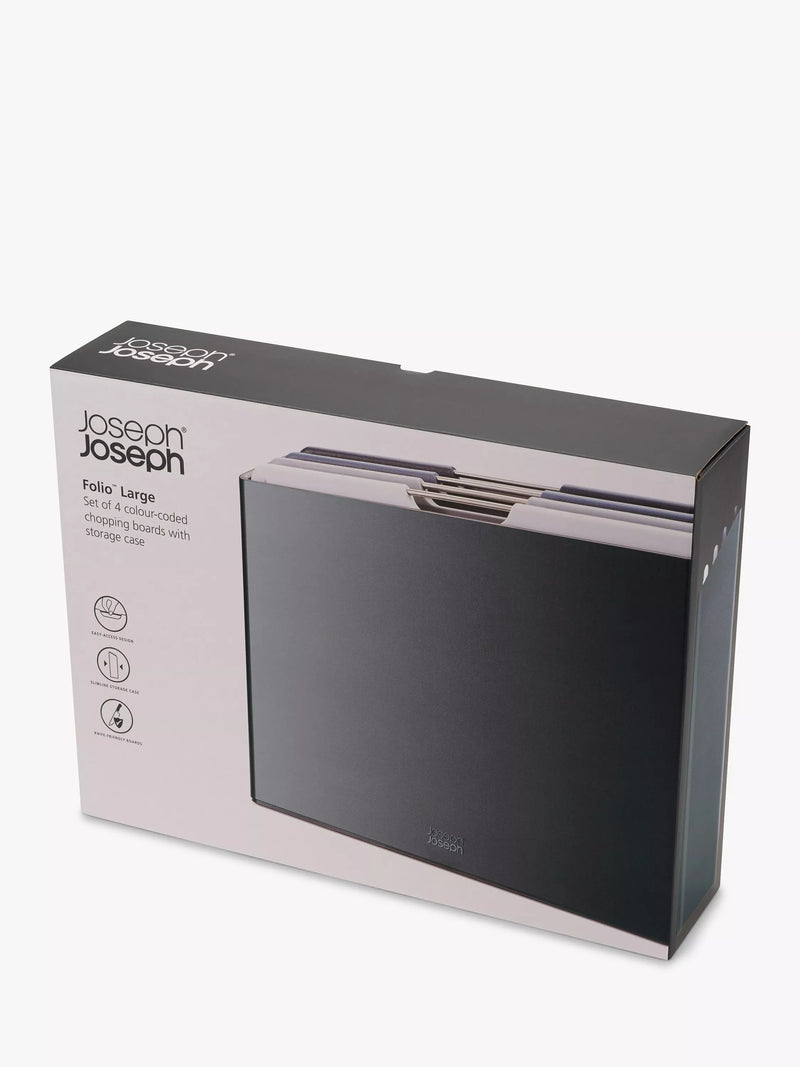 Joseph Joseph Folio chopping board set 4 large plastic boards (British brand)